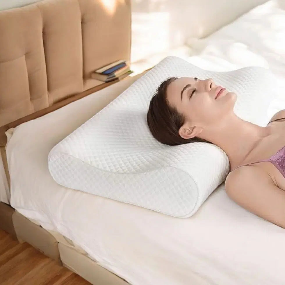 White Memory Foam Orthopaedic Pillow